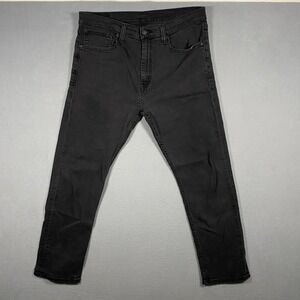 Levis 508 Regular Taper Jeans Mens 34x30 Faded Black Denim‎ Pants